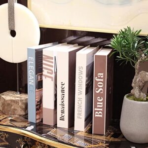 Faux Books for Decoration Decorative Books 5 Pack Coffee Table Books Decor Faux Books for Bookshelf Decorative Books for Home Decor– Fake Books for Home Bar Table Book Decor