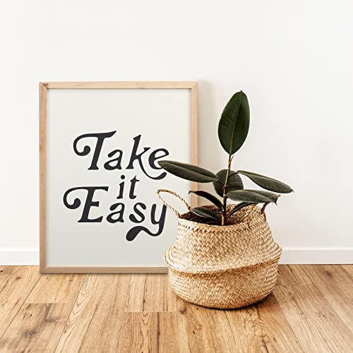 Take it Easy, Inspirational Hanging Wood Wall Decor | Relax boho Wall Decor Cute Art Sign