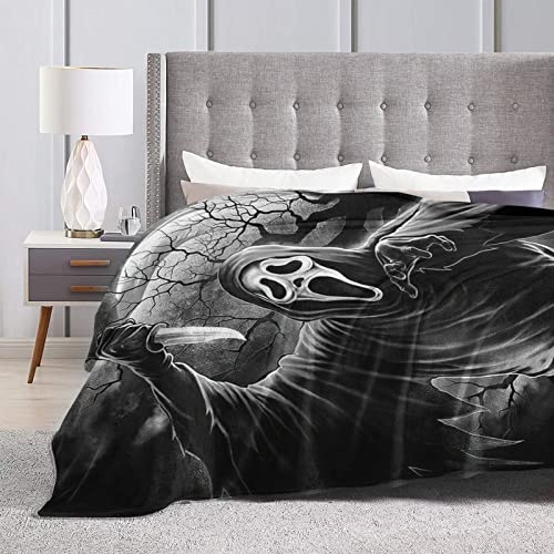 Queen Sumy Horror Movie Blanket,Throw Blanket Ultra Soft Flannel Blankets for Sofa Bed Couch All Season Cozy Blanket 60 inch x50 inch