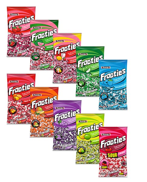 Tootsie Frooties Taffies - All 10 Fruit Flavors Variety Mix By Snackadilly (1.5 Lb Bag)…