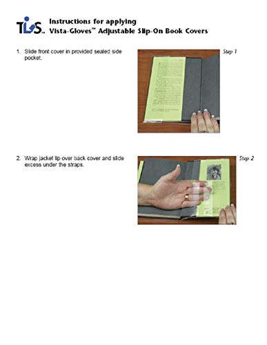 The Library Store Vista-Gloves Slip-On Book Covers Fits Up to 7 3/4 Inches H Book 10 Pack