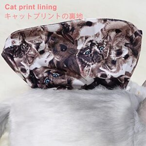 Trispu Simulation 3D Cat Bag,Handbag Crossbody Bags For Women,Faux Fur Plush Zipper Satchels (Color : Silver, Size : 18cm/7inch)