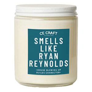 ce craft smells like ryan reynolds candle – midnight musk scented gifts, gift for her, prayer candle, scented soy wax candle for home | 9oz clear jar, 40 hour burn time, made in the usa
