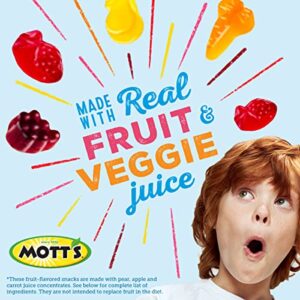 Mott's Fruit Flavored Snacks, Assorted Fruit, Pouches, 0.8 oz, 40 ct