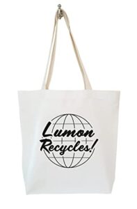 lumon recycles tote bag severance merchandise funny tv show quotes calico tote bag gifts