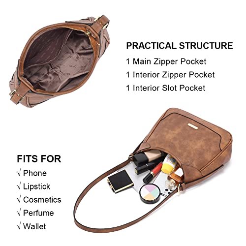 CLUCI Crossbody Bags for Women Leather Crossbody Purse Hobo Handbags Shoulder Bags Designer Crossover Fashion Travel