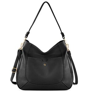 purses and handbags pu leather hobo bags for women tote bag large shoulder bag with adjustable shoulder strap