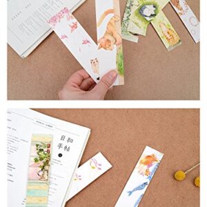 Cat Theme Japanese Style Colorful Bookmarks, 30 PCS (Daily Cat)