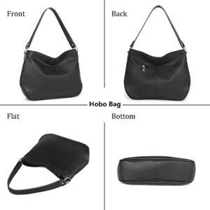 Montana West Hobo Bags for Women Tote Purses and Handbags Classic Simple Top Handle Shoulder Satchel Bags B2B-MWC-085BK