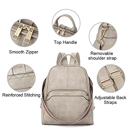 CLUCI Backpack Purse for Women Leather Convertible Bookbag Purses Travel Ladies Designer Daypack Shoulder Bags