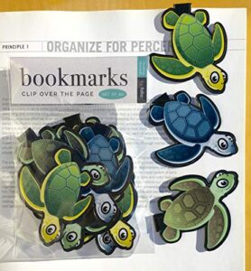 sea turtle bookmarks – (set of 20 book markers) bulk animal bookmarks for students, kids, teens, girls & boys. ideal for reading incentives, birthday favors, reading awards and classroom prizes!