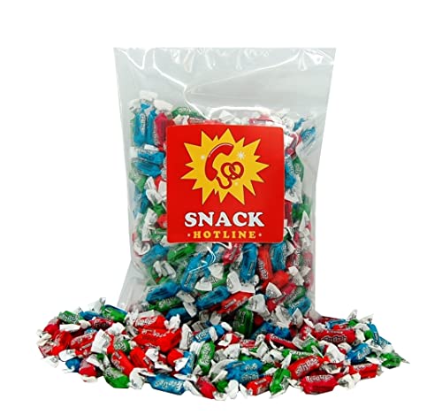 Tootsie Roll Frooties Famous 4 Flavors Variety Bag - Blue Raspberry-Fruit Punch-Green Apple-Strawberry - 28oz - 1.75Lbs of Bulk Candy Individually Wrapped Taffy - Snack Hotline