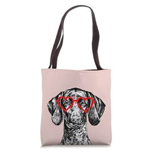 gsp valentines day german shorthaired pointer mom dog lover tote bag