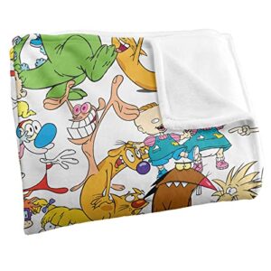 Nickelodeon Blanket, 50"x60" Mash Up Silky Touch Super Soft Throw Blanket