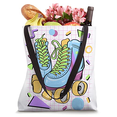 80s Retro Roller Skate Throwback Outfits for women Tote Bag