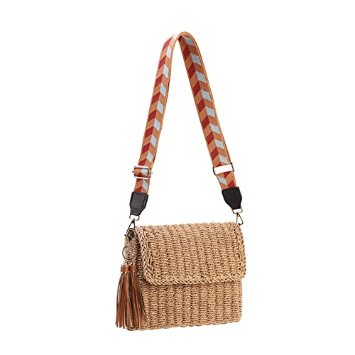 YXILEE Straw Bag Straw Purses for Women Summer Clutch Crossbody Shoulder Bags for Women Small Beach Cell Phone Wallet Purse Handmade Envelope