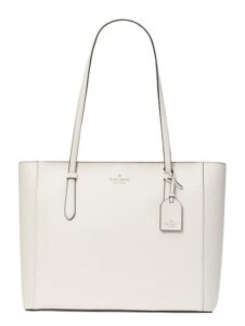 kate spade new york schuyler medium leather tote shoulder bag in parchment