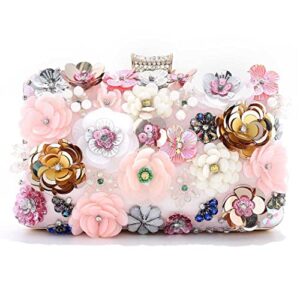 yokawe clutch purses for women wedding flower evening bag floral party prom bride handbags