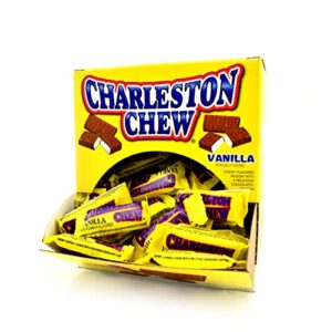 tootsie roll charleston chew snack bars in easy open box, multicolor, classic vanilla.38 oz (96 count)