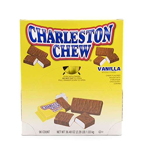 Tootsie Roll Charleston Chew Snack Bars in Easy Open Box, Multicolor, Classic Vanilla.38 Oz (96 Count)