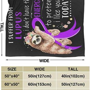 Mapsorting Lupus Awareness Blankets Super Soft Comfy Lightweight Bedding for Couch Dorm Travel