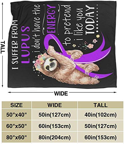 Mapsorting Lupus Awareness Blankets Super Soft Comfy Lightweight Bedding for Couch Dorm Travel