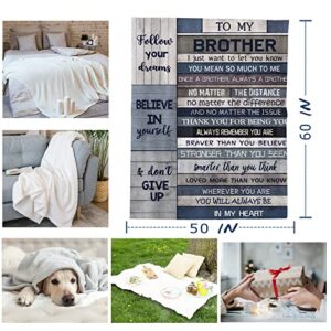 Yamco Big Brother Gift - Gifts for Brother 60" x 50" Blanket - Funny Brother Gifts from Sister - Brother Gifts - Gifts for Older Brother - Birthday Gifts for Brother - Christmas Graduation Gift Ideas