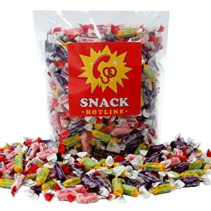 Tootsie Roll Frooties 3 Flavor Combo Mix -1.75 LB Assortment of Sour Cherry-Grape-Lemon Lime- Bulk Taffy Individually Wrapped Variety Pack - Packaged in a Secure Heat Sealed Bag - Snack Hotline