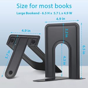 Bookends, Book Ends, Metal Bookends for Shelves, Tree Bookend Stopper for Heavy Books, Black Book Ends to Hold Books for Home Office