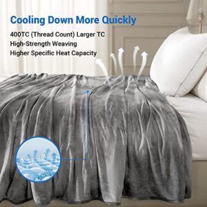 Topcee Cooling Blanket for Night Sweats Decorative Tie Dye, Absorbs Heat to Keep Cool on Warm Nights, Q-Max 0.5 Cooling Blankets for Hot Sleepers, Ultra-Cool Lightweight Sofa Throw Blanket (50"x70")