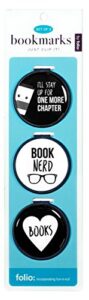 just clip it! quote bookmarks – (set of 3 clip over the page markers) – i’ll stay up for more chapter, book nerd, heart books. funny bookmark set of all ages. adults men women teens & kids