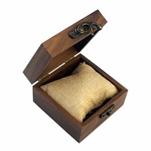 LONMAIX Walnut Wood Box for Crafts, Jewelry Box and Watch Box Wooden Keepsake Box Gift (Walnut)