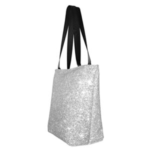 Kuilepa Silver Glitter Women Shoulder Tote Bags Casual Bag Ladies Shopping Handbag