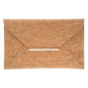 jnb cork flat envelope clutch,gold32