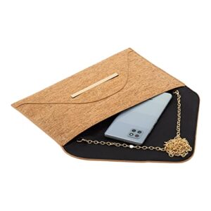 JNB Cork Flat Envelope Clutch,Gold32