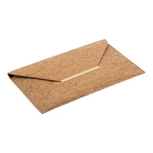 JNB Cork Flat Envelope Clutch,Gold32