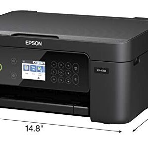 Epson Expression Home XP-4105 All-in-One Wireless Color Inkjet Printer, Black - Print Copy Scan - 2.4" Color LCD, 10.0 ppm, 5760 x 1440 dpi, Auto 2-Sided Printing, Voice Activated