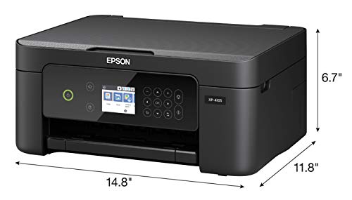 Epson Expression Home XP-4105 All-in-One Wireless Color Inkjet Printer, Black - Print Copy Scan - 2.4" Color LCD, 10.0 ppm, 5760 x 1440 dpi, Auto 2-Sided Printing, Voice Activated