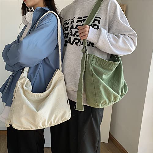 Large Hobo Bag for Women Canvas Tote Bag Shoulder Bag Fashion Hobo Bag Women Men Messenger Bag for School Work