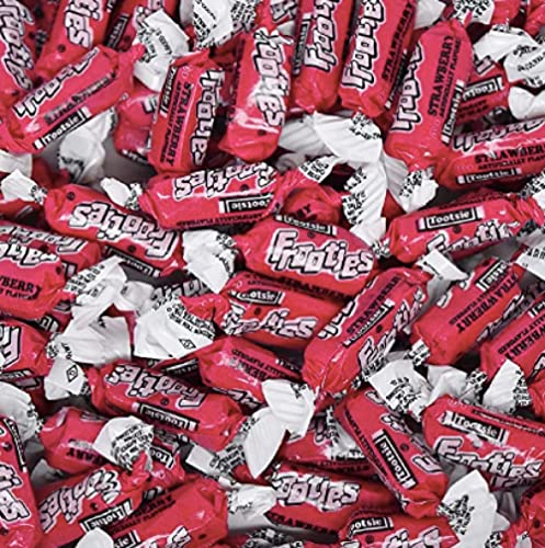 Strawberry Frooties Individually Wrapped Bulk Chewy Red Tootsie Roll Candy (3 Pound)