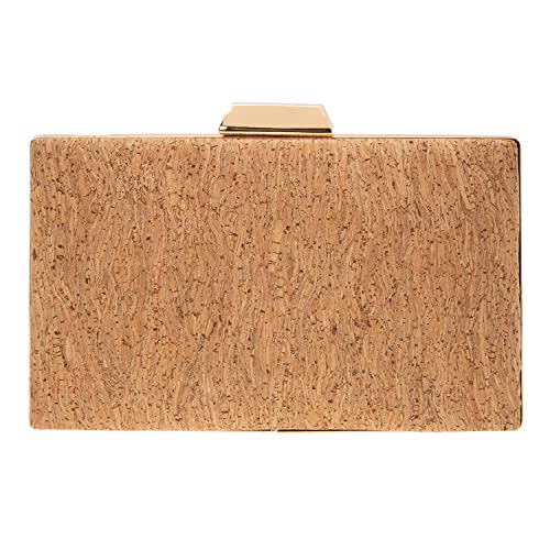 Cork Box Clutch, Gold1