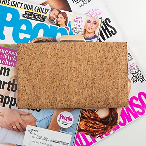 Cork Box Clutch, Gold1