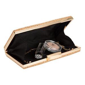 Cork Box Clutch, Gold1