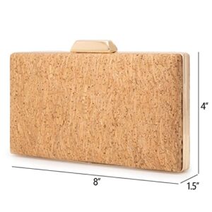 Cork Box Clutch, Gold1