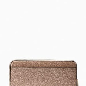 Kate Spade New York Shimmy Glitter Boxed Large Continental Wallet (Rose Gold)