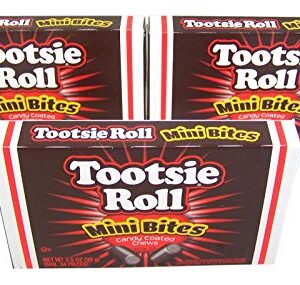 Tootsie Roll Mini Bites Candy Coated Chews Movie Theater Box, 3.5 oz (Pack of 3)