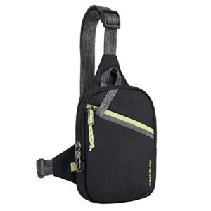 Travelon Greenlander Sustainable Anti-Theft Compact Sling, Jet Black, 5" W x 7.25" H x 1.75" D