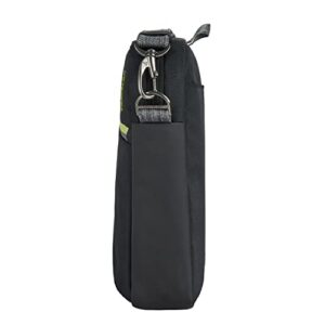 Travelon Greenlander Sustainable Anti-Theft Small Crossbody, Jet Black, 7.5" W x 10.5" H x 2.75" D