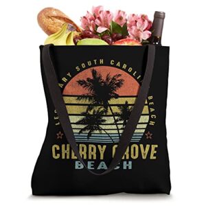 Cherry Grove Beach Retro Palm Sunset - Beach Lover Design Tote Bag