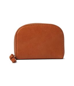 madewell the zip wallet in leather burnished caramel one size